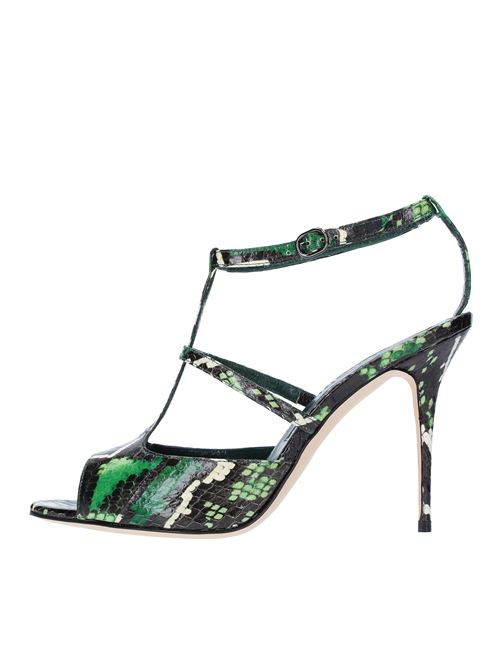 Sandals mod. ZEINAT MANOLO BLAHNIK in python-print leather MANOLO BLAHNIK | 4221414904WVERDE